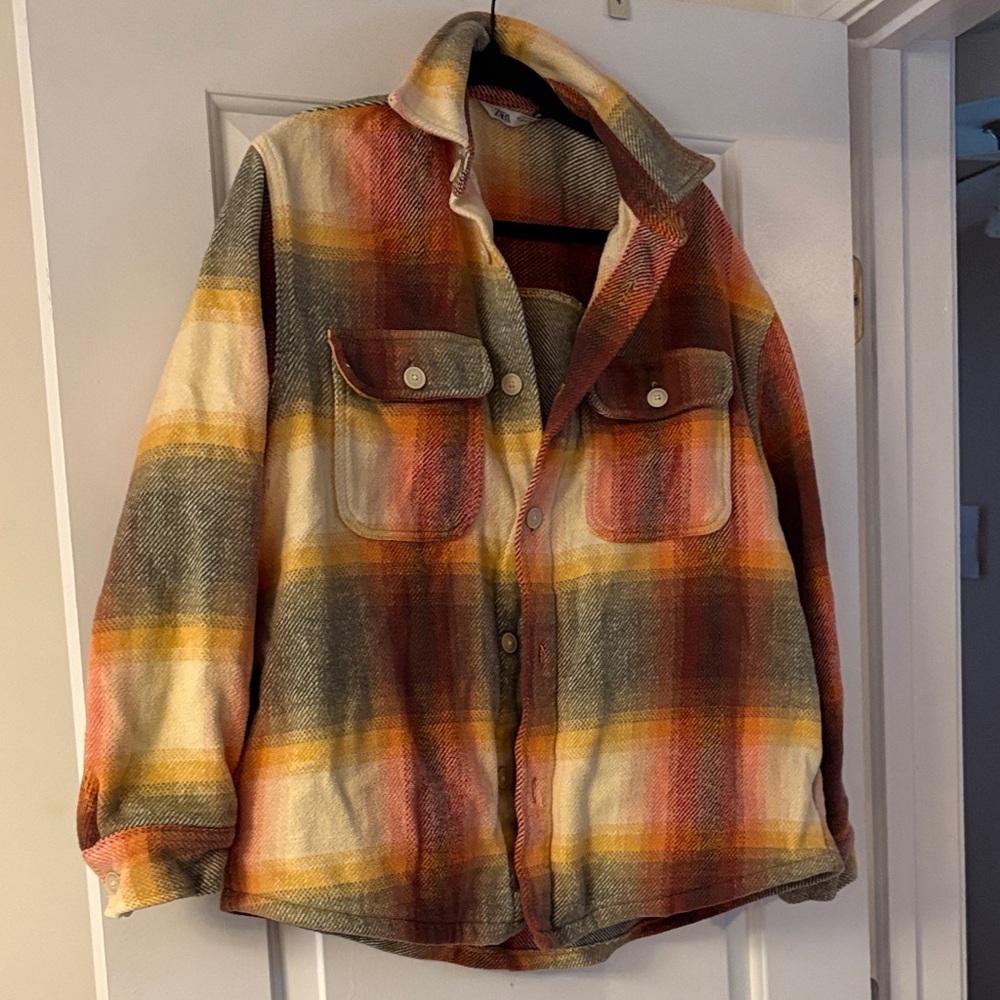 Zara Multicolor Plaid Jacket